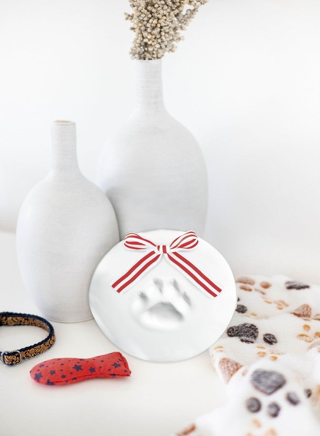 Reece Studio Pet Paw Print Ornament Kit, 2-Pack Keepsake Clay Impression Set with Red Ribbon - DIY Holiday Decoration for Dogs and Cats, for Pet Lovers - Image 5